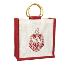 Delta Sigma Theta Mini Crest Jute Bag