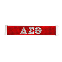 Dst Sorority Red Rhinestone Magnetic Bracelet