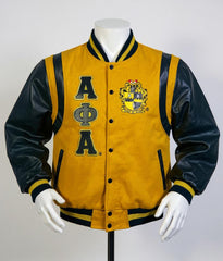 Alpha Phi Alpha Wool and Leather Letterman Jacket