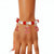 Delta Sigma Theta Red & White Bling Letter Bracelet