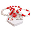 Delta Sigma Theta Pearl Charm Bracelet Set