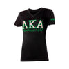 Alpha Kappa Alpha Luxury Embroidered Tee Black