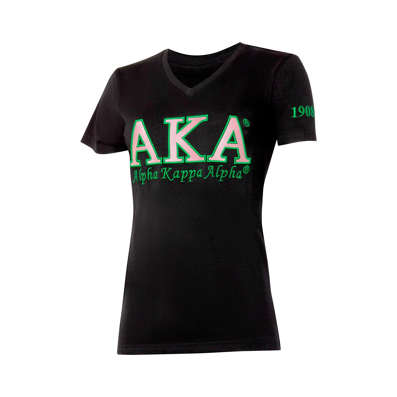 Alpha Kappa Alpha Luxury Embroidered Tee Black