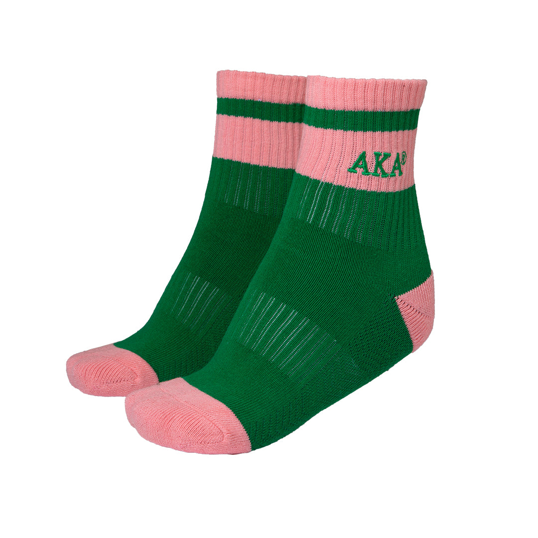 Alpha Kappa Alpha Quarter Socks