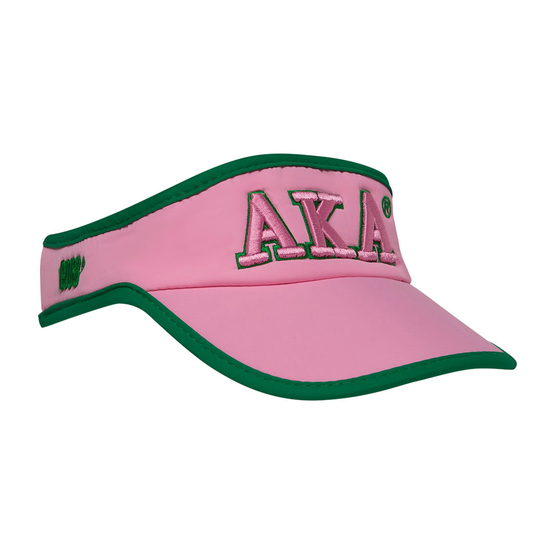 Alpha Kappa Alpha Featherlite Visor Green Pink