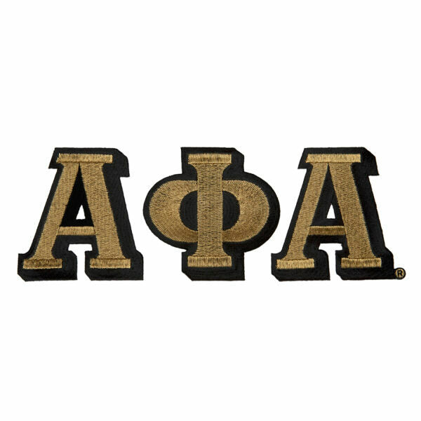 Alpha Phi Alpha Large Letter Patch Sets Gold