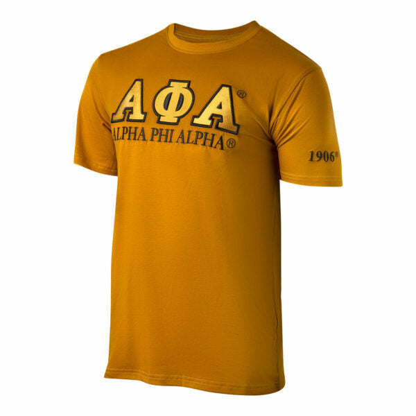 Alpha Phi Alpha Luxury Embroidered Tee Yellow