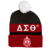 Delta Sigma Theta Embroidered Knit Beanie Black