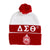 Delta Sigma Theta Embroidered Knit Beanie White