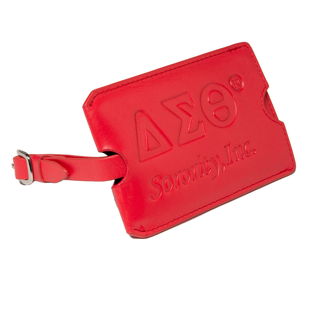 Delta Sigma Theta Leather Luggage ID Tag