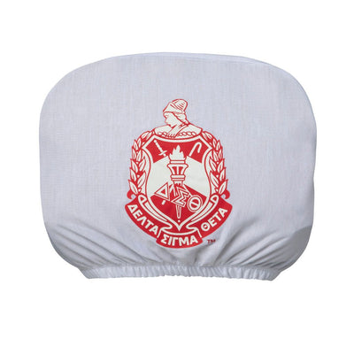 Delta Sigma Theta Car Seat Headrest Cover – White
