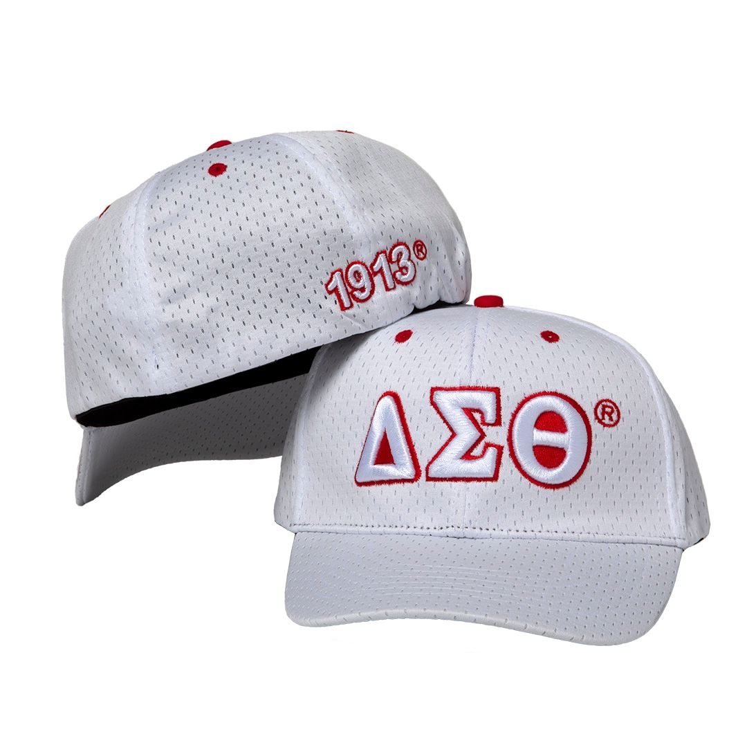 Delta Sigma Theta Mesh Cap White
