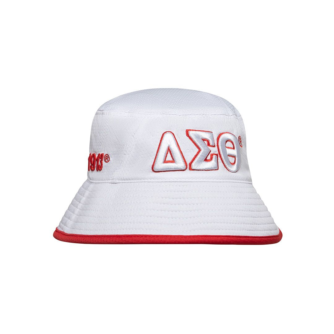 Delta Sigma Theta Novelty Bucket Hat White