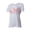Delta Sigma Theta Luxury Embroidered Tee White