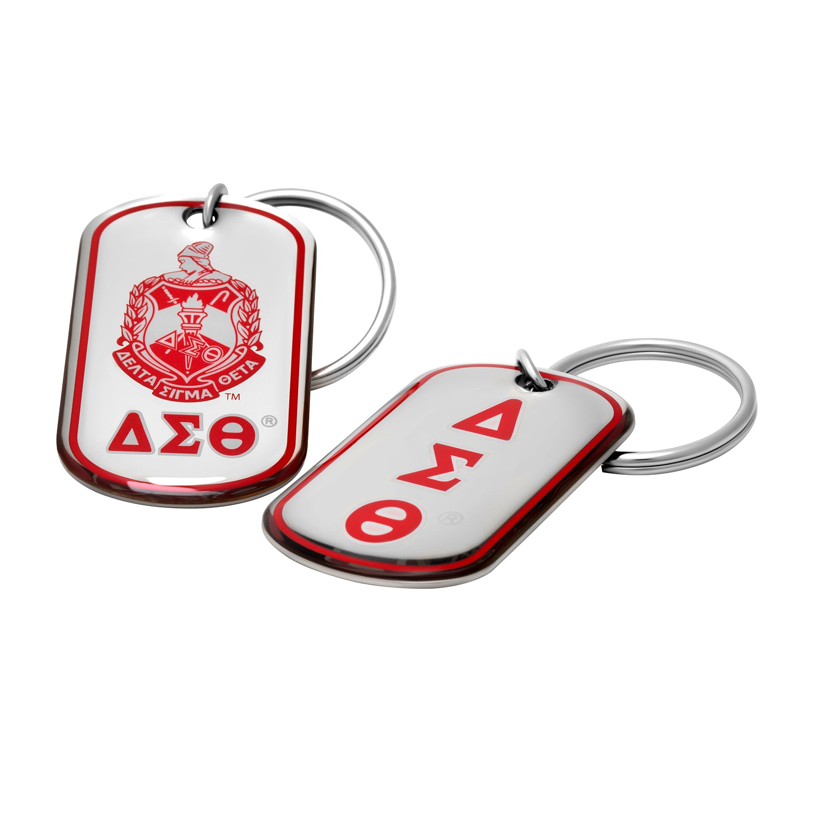 Delta Sigma Theta Epoxy Dog-Tag Key Ring
