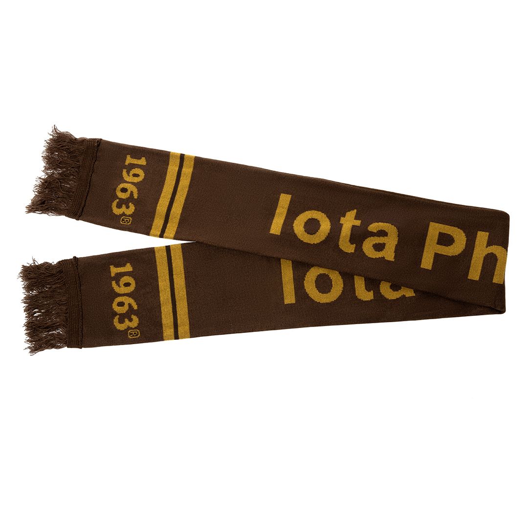 Iota Phi Theta Heavy Knit Jacquard Scarf