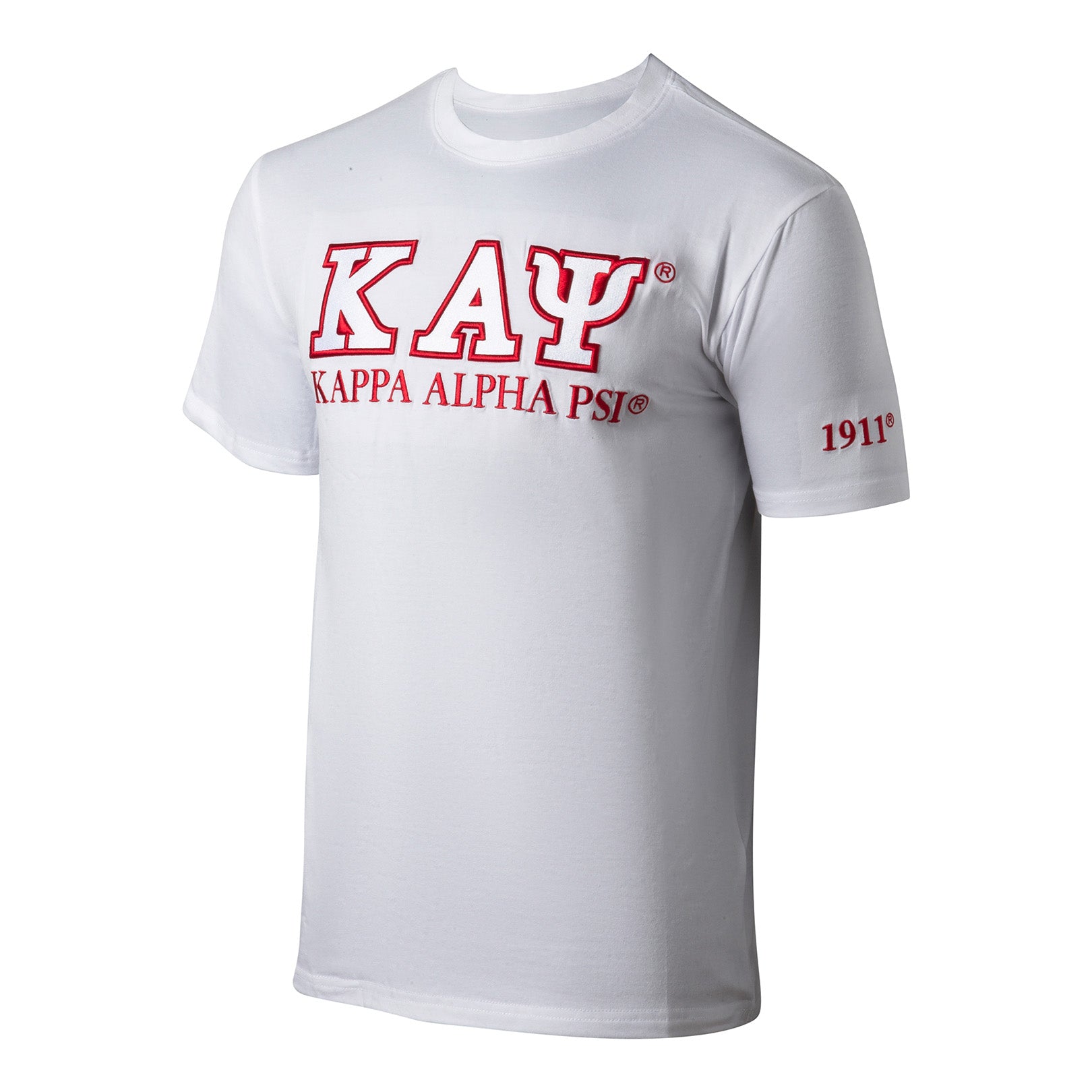 Kappa Alpha Psi Luxury Embroidered Tee White