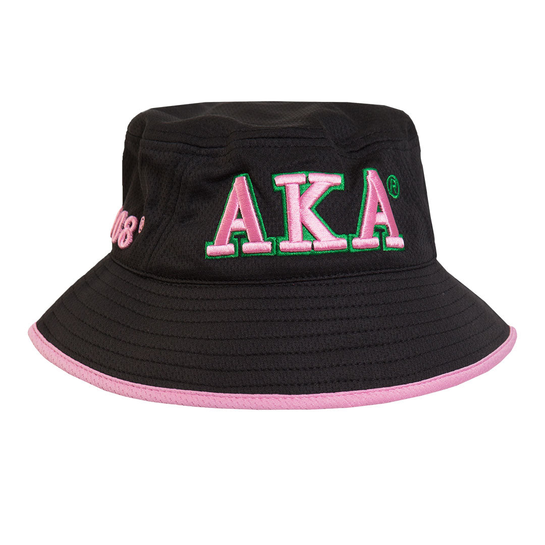 Alpha Kappa Alpha Novelty Bucket Hat Black