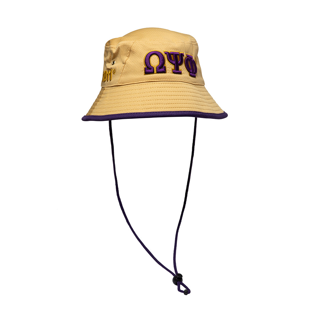 Omega Psi Phi Novelty Bucket Hat Khaki