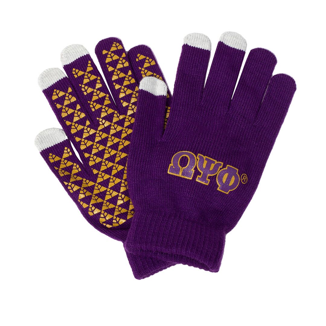 Omega Psi Phi Knit Texting Gloves