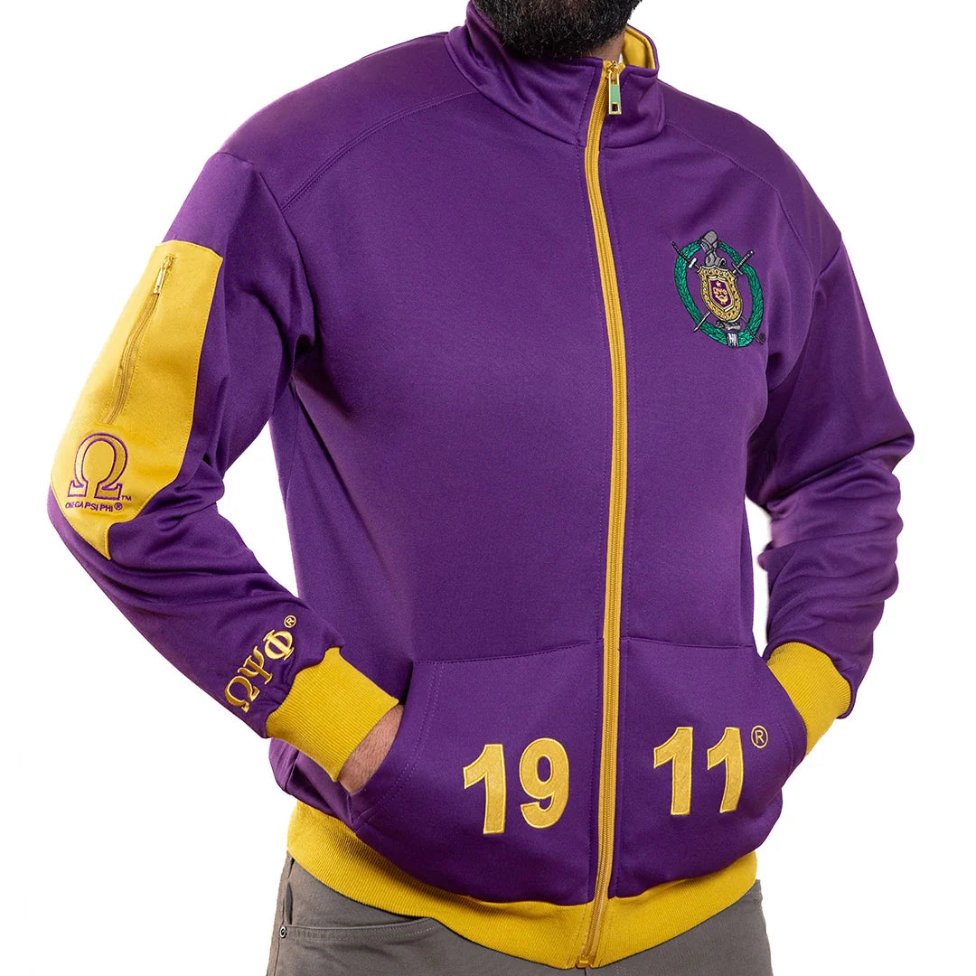 Omega Psi Phi Full Elite Track Jacket  purple - purple