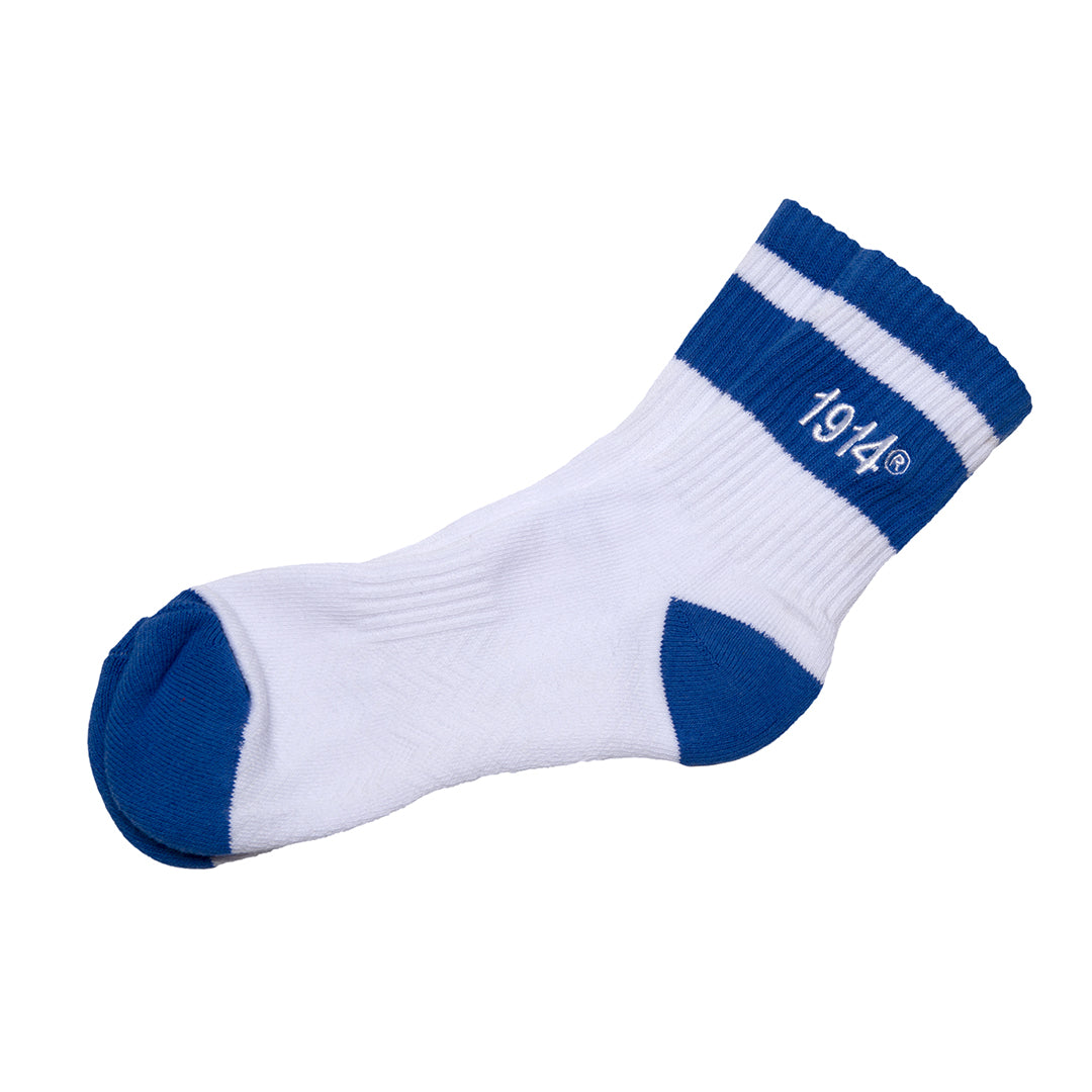 Phi Beta Sigma Quarter Socks White