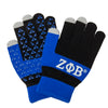 Zeta Phi Beta Knit Texting Gloves Blue