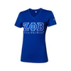 Zeta Phi Beta Luxury Embroidered Tee Blue