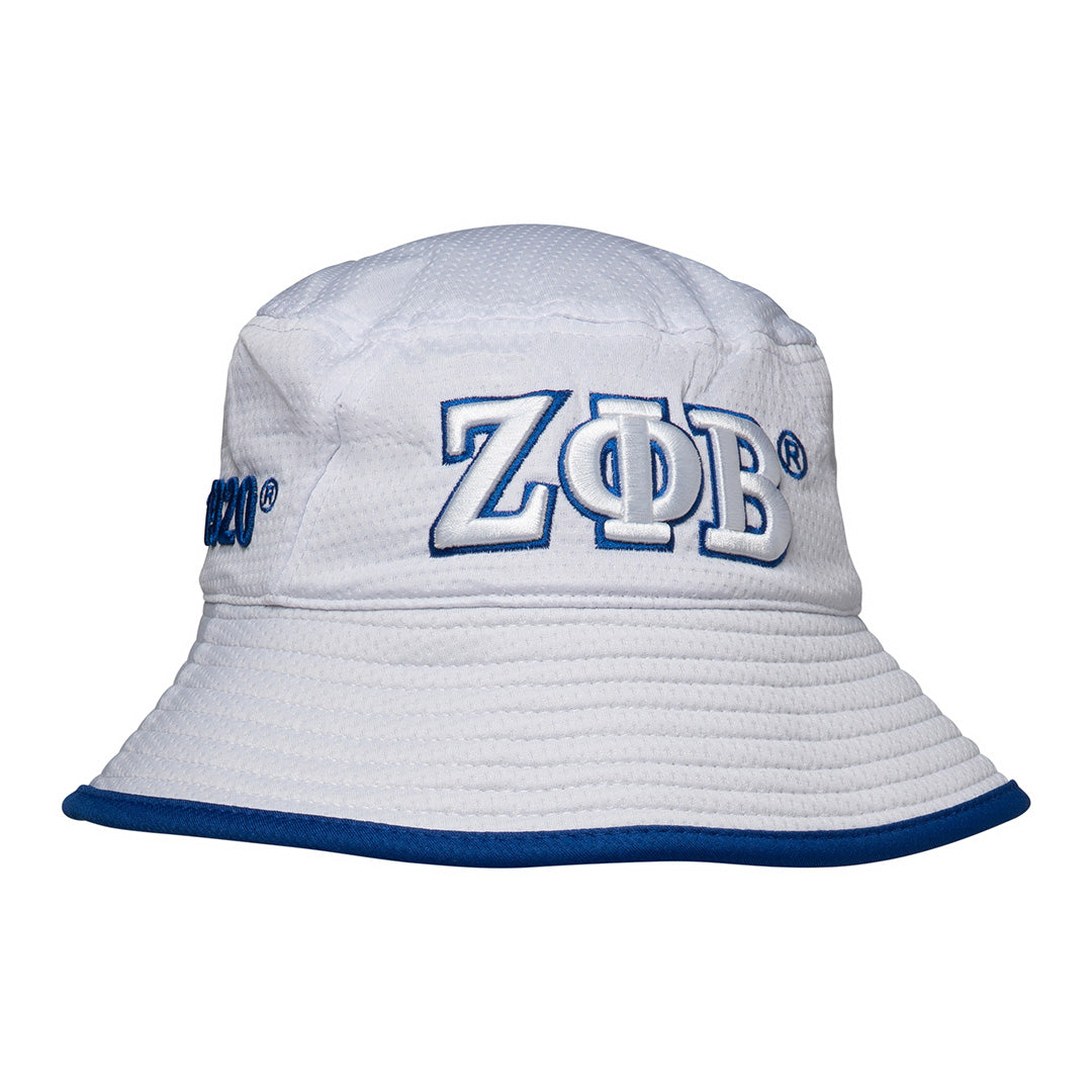 Zeta Phi Beta Novelty Bucket Hat White