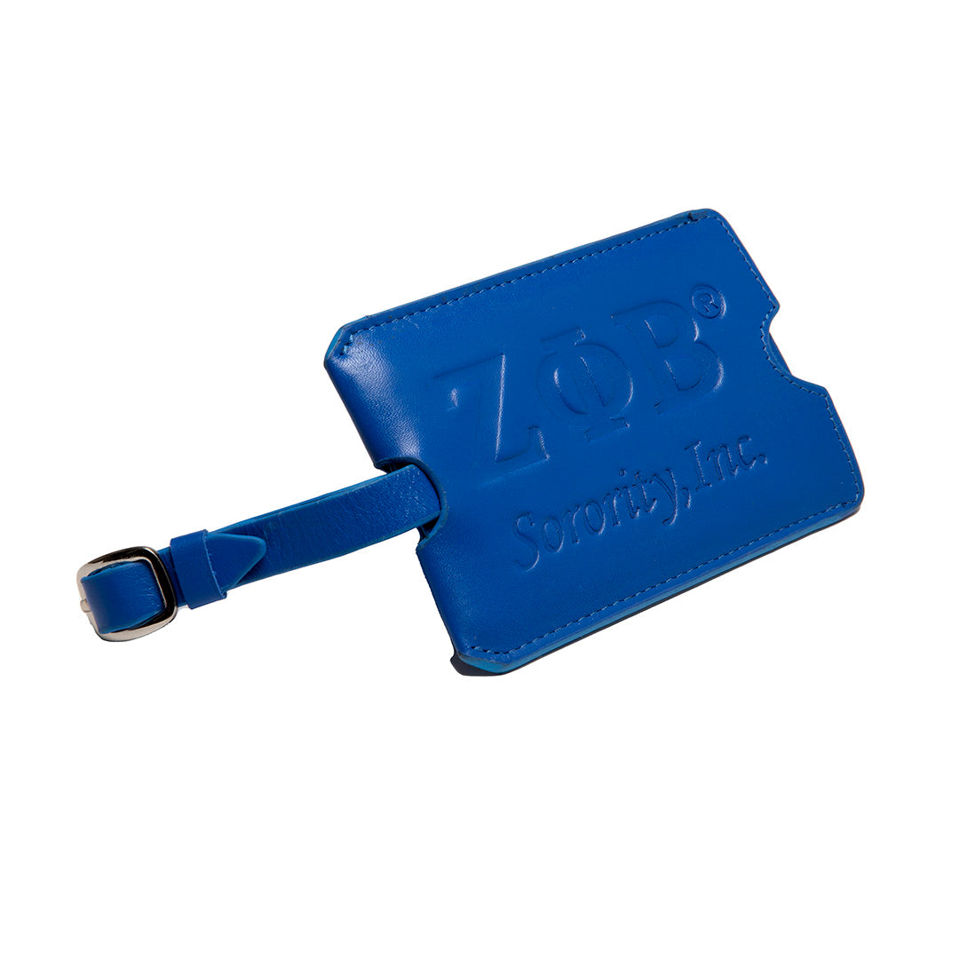 Zeta Phi Beta Leather Luggage ID Tag