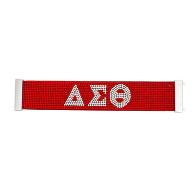 Dst Sorority Red Rhinestone Magnetic Bracelet