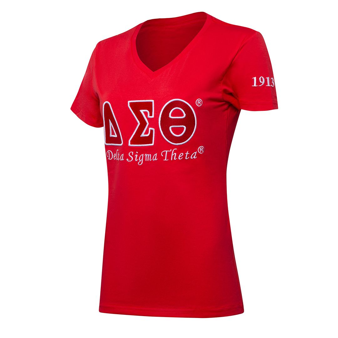 Delta Sigma Theta Luxury Embroidered Tee
