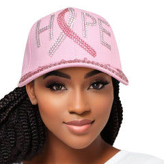 Hat Pink Breast Cancer Ribbon HOPE Baseball Cap