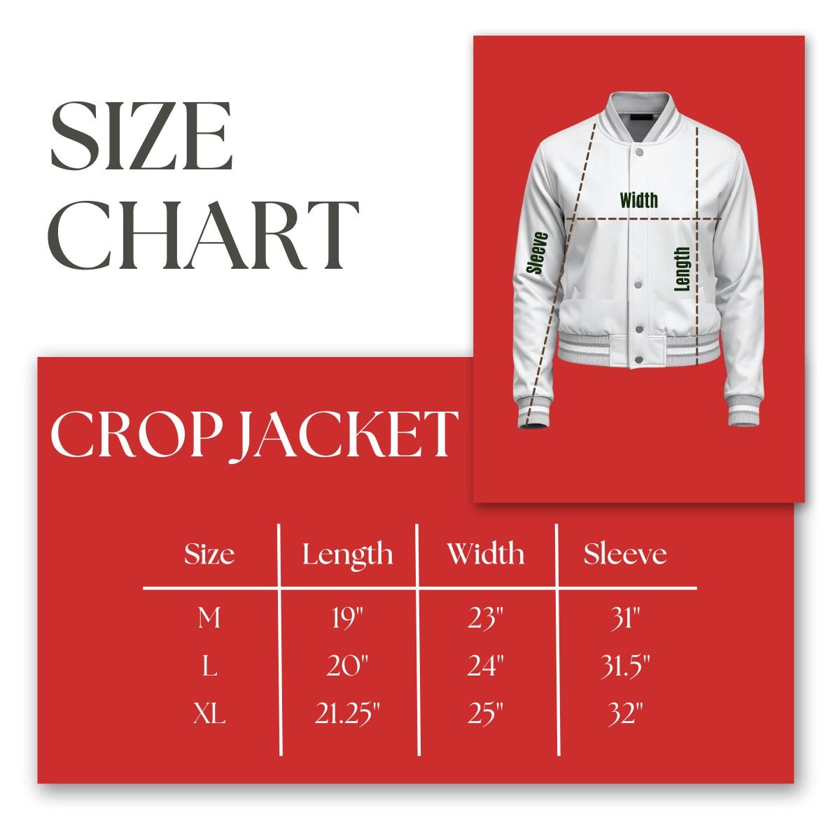 DST Greek Apparel L Cropped Satin Varsity Jacket