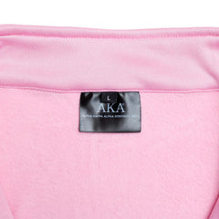AKA Greek Apparel L Pink Zip Up Track Jacket