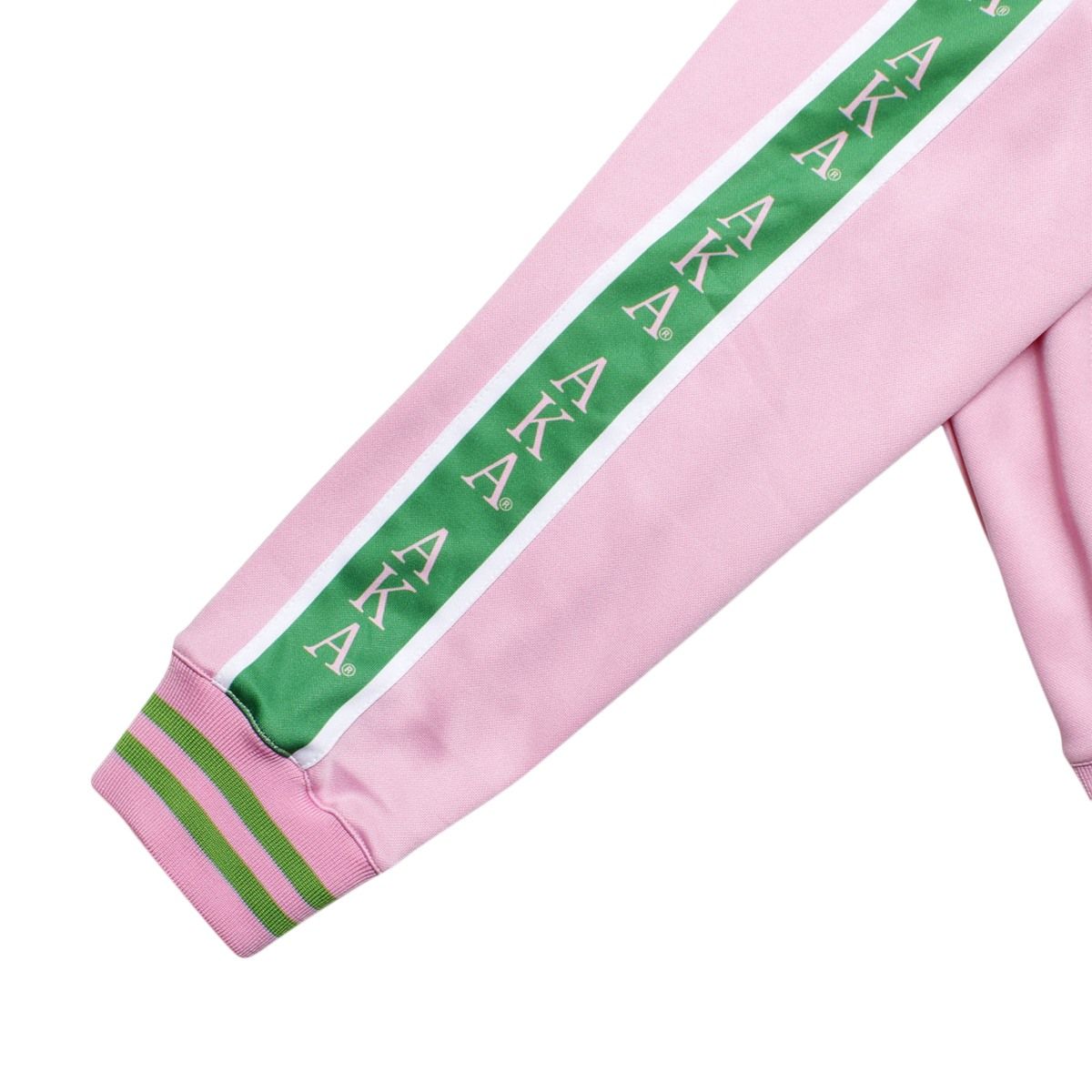 AKA Greek Apparel L Pink Zip Up Track Jacket