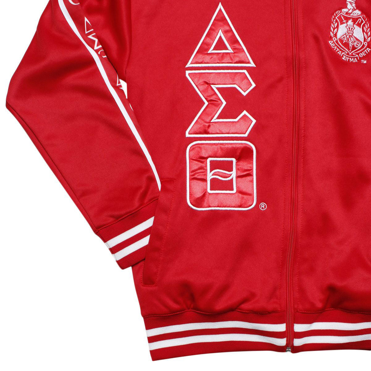 DST Greek Apparel XL Red Zip Up Track Jacket