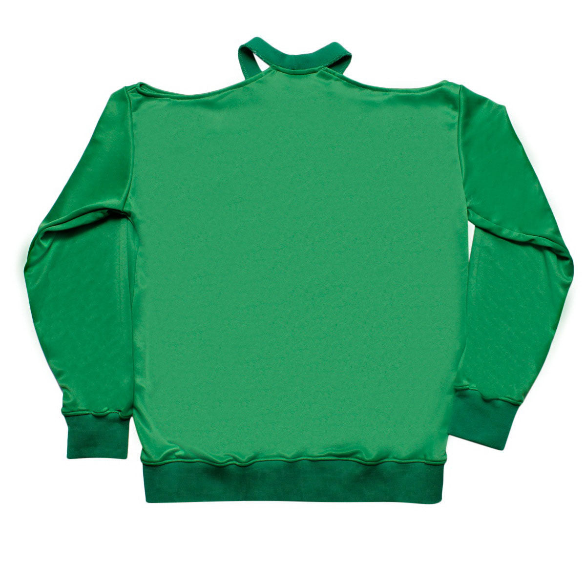 AKA Greek Merch L Green Cold Shoulder Sweatshirt