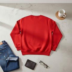 DST Greek Gear M Red Embroidered Crew Sweatshirt