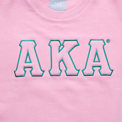 AKA Greek Gear XL Pink Embroidered Crew Sweatshirt