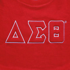 DST Greek Gear XL Red Embroidered Crew Sweatshirt