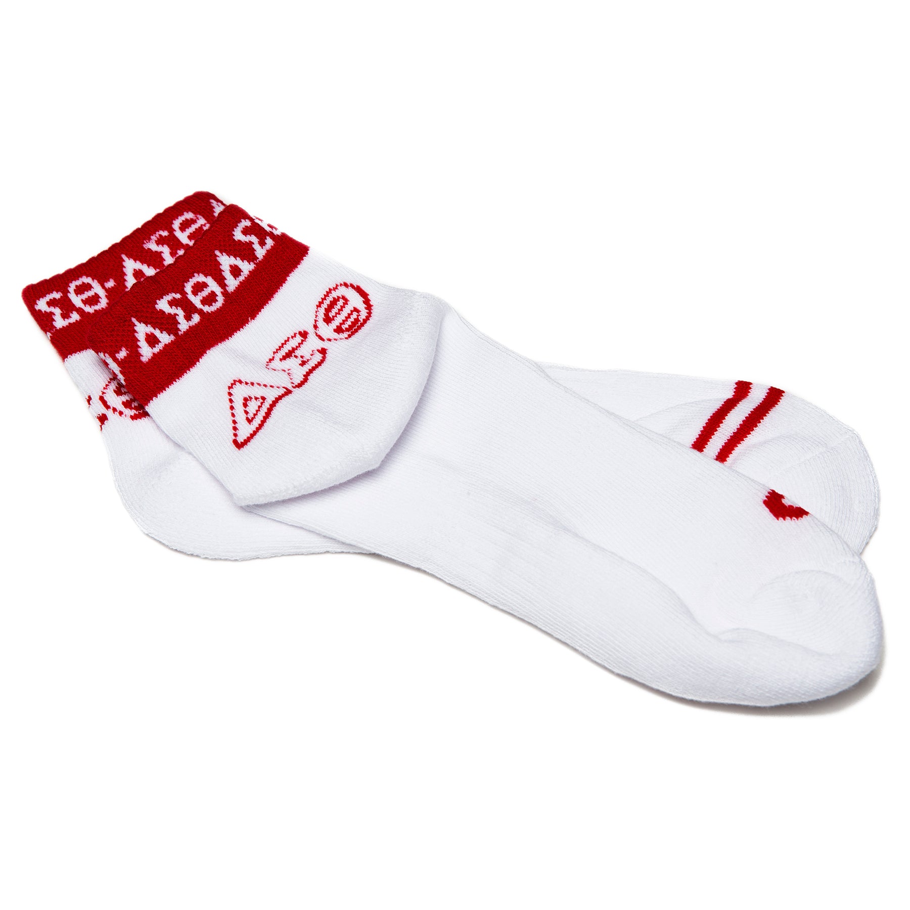 Delta Sigma Theta White Bootie Socks - 2 Pairs