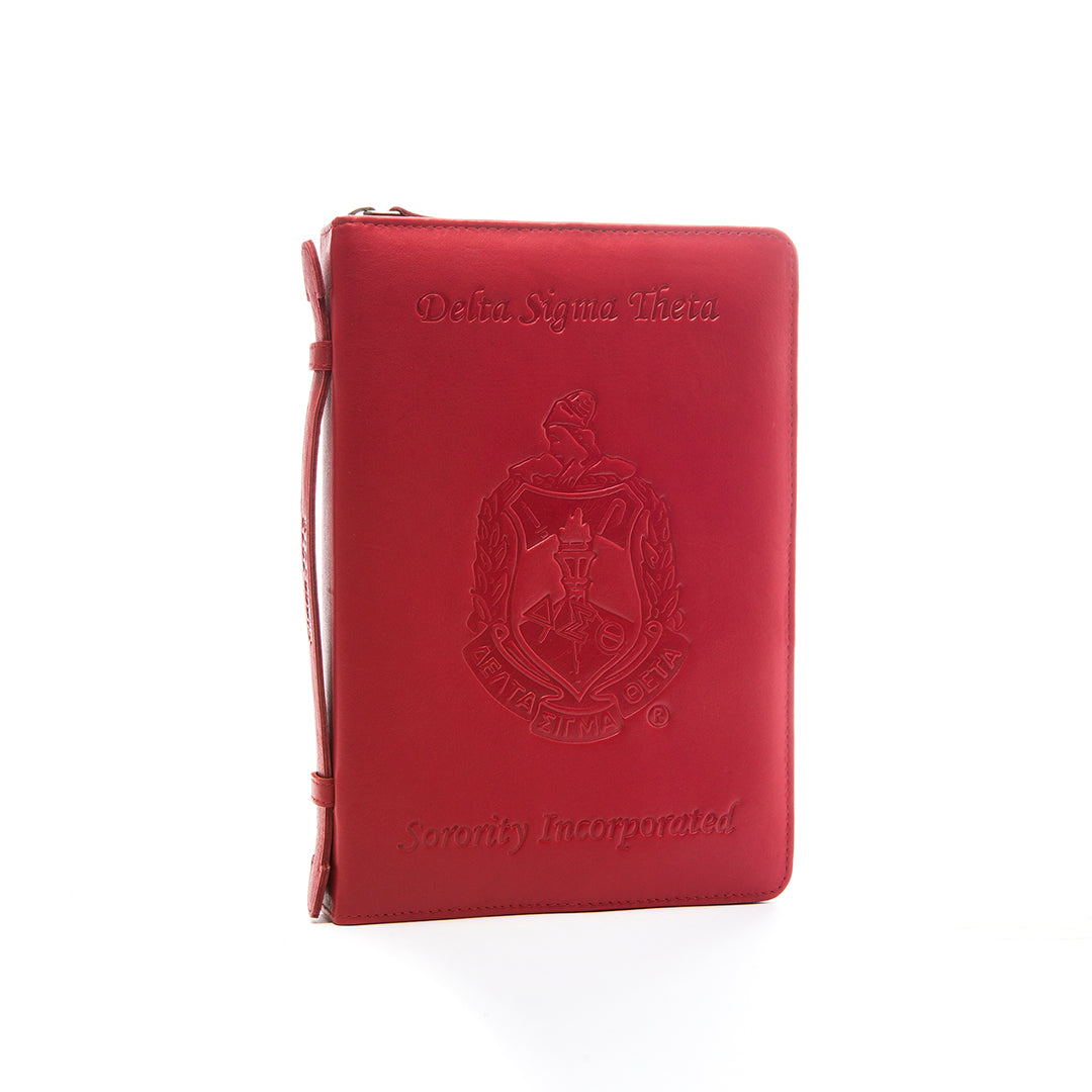 Deluxe Leather Ritual Book Cover – Delta Sigma Theta, Red