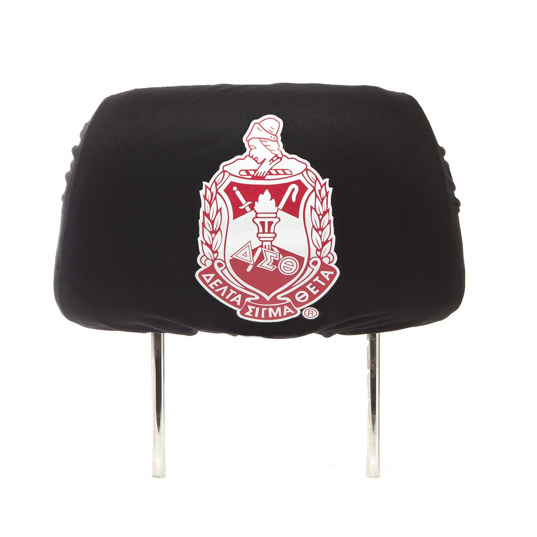 Delta Sigma Theta Car Seat Headrest Cover –  Black