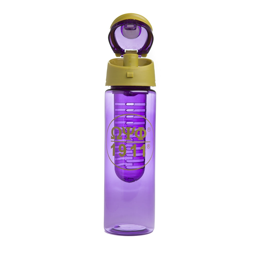 Omega Psi Phi Tritan Water Bottle with Fruit Infuser