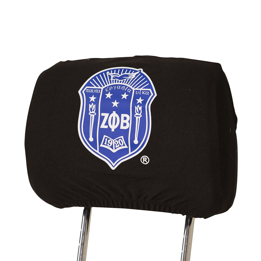 Zeta Phi Beta Car Seat Headrest Cover Black